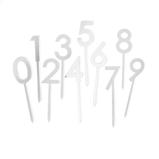 silver acrylic numbers 