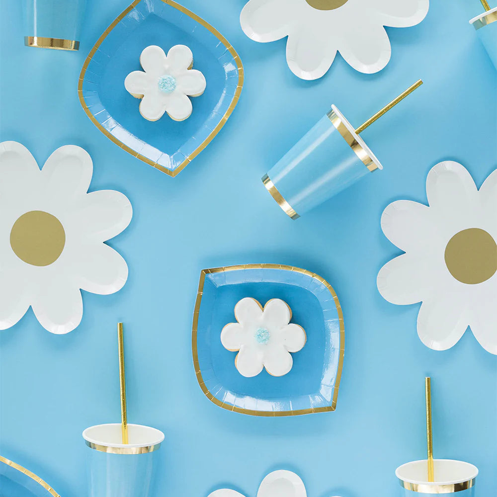 blue and gold party decor from jollity & co.'s posh collection