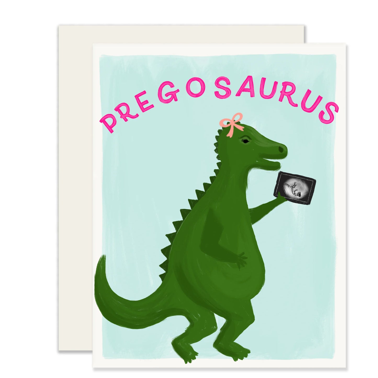 PREGOSAURUS GREETING CARD