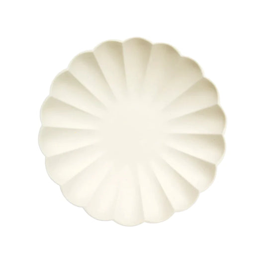 small cream bamboo plates by meri meri