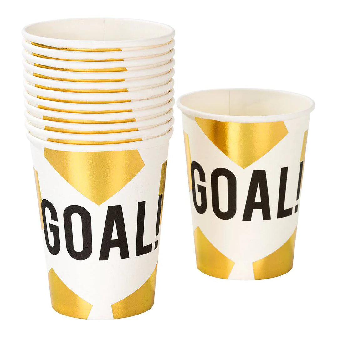 soccer champions paper cups by talking tables
