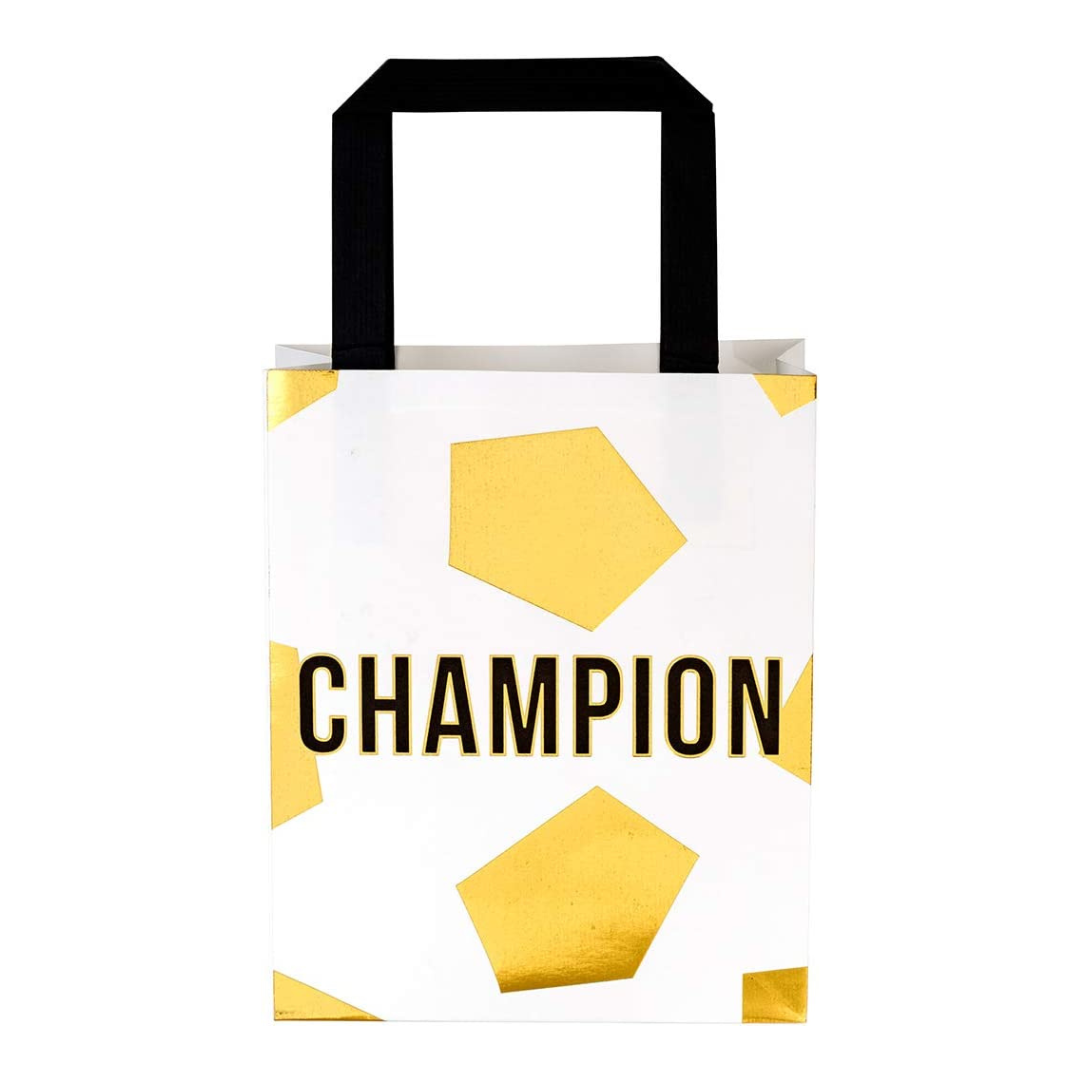 soccer themed champions party bags by talking tables