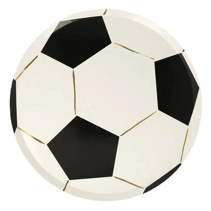 paper plate with soccer ball illustration