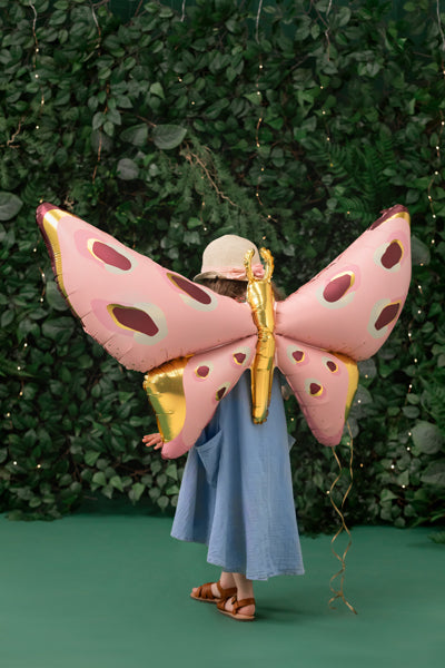 pink butterfly foil balloon