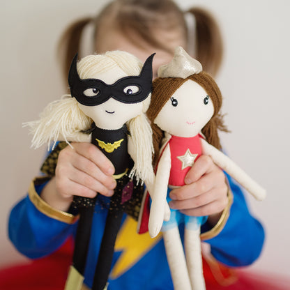 suzie the supergirl doll with betty the batgirl