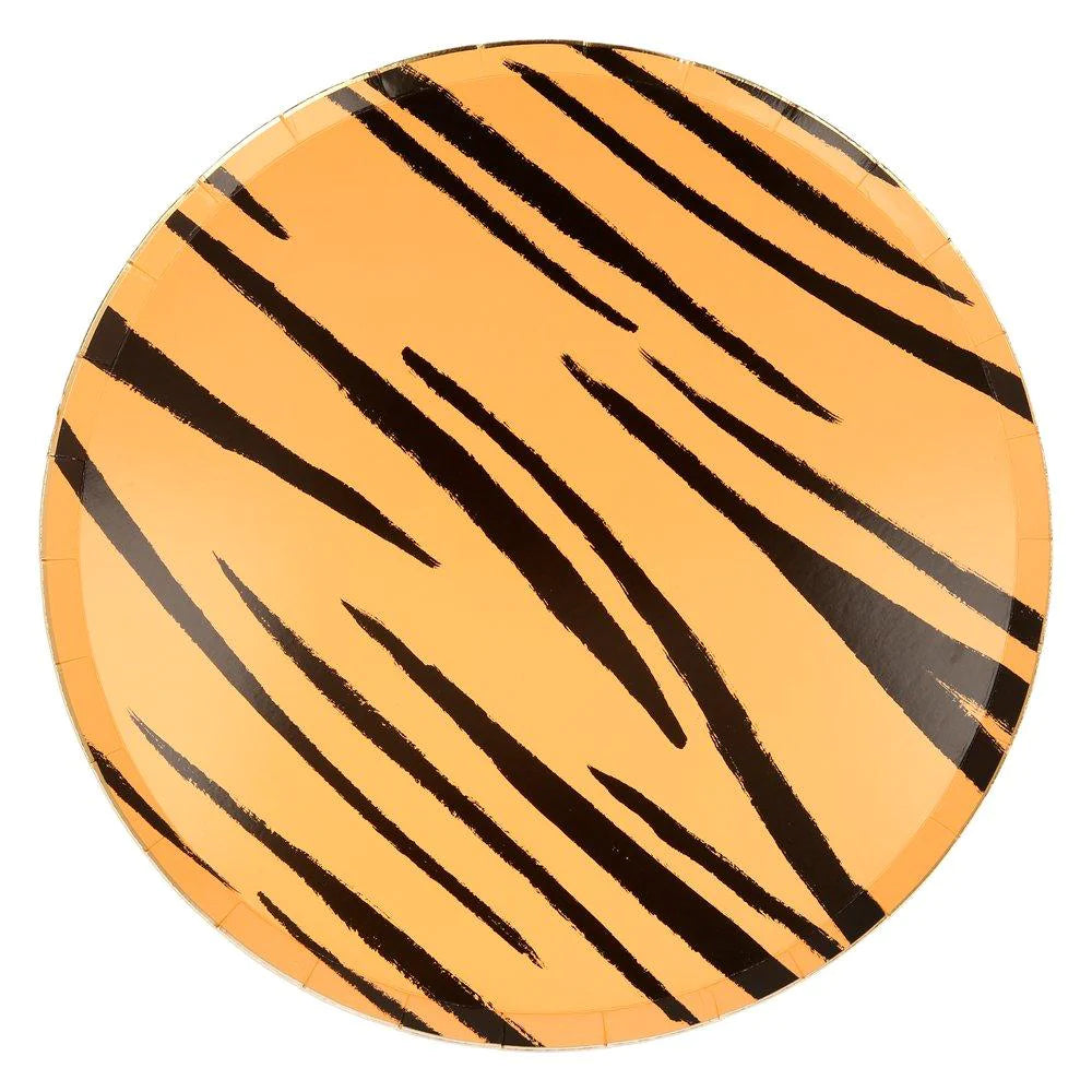 tiger print safari plate