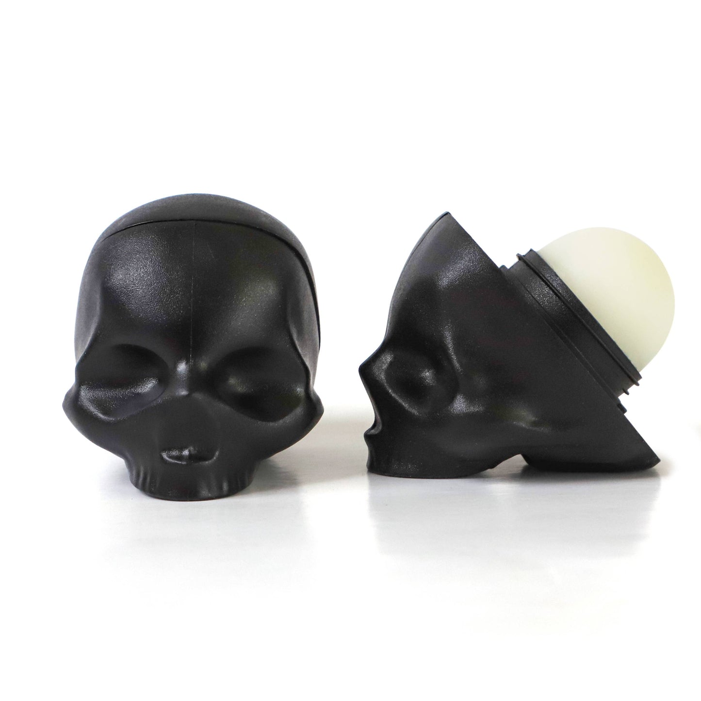 black skull shaped vanilla scented lip balm
