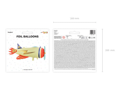 vintage airplane foil balloon flat in package