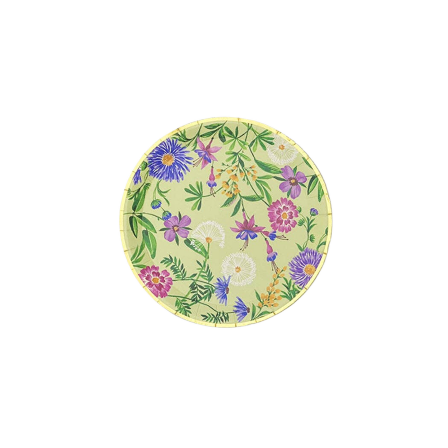 WILDFLOWER SMALL PAPER PLATES CONFETTIMYPARTY