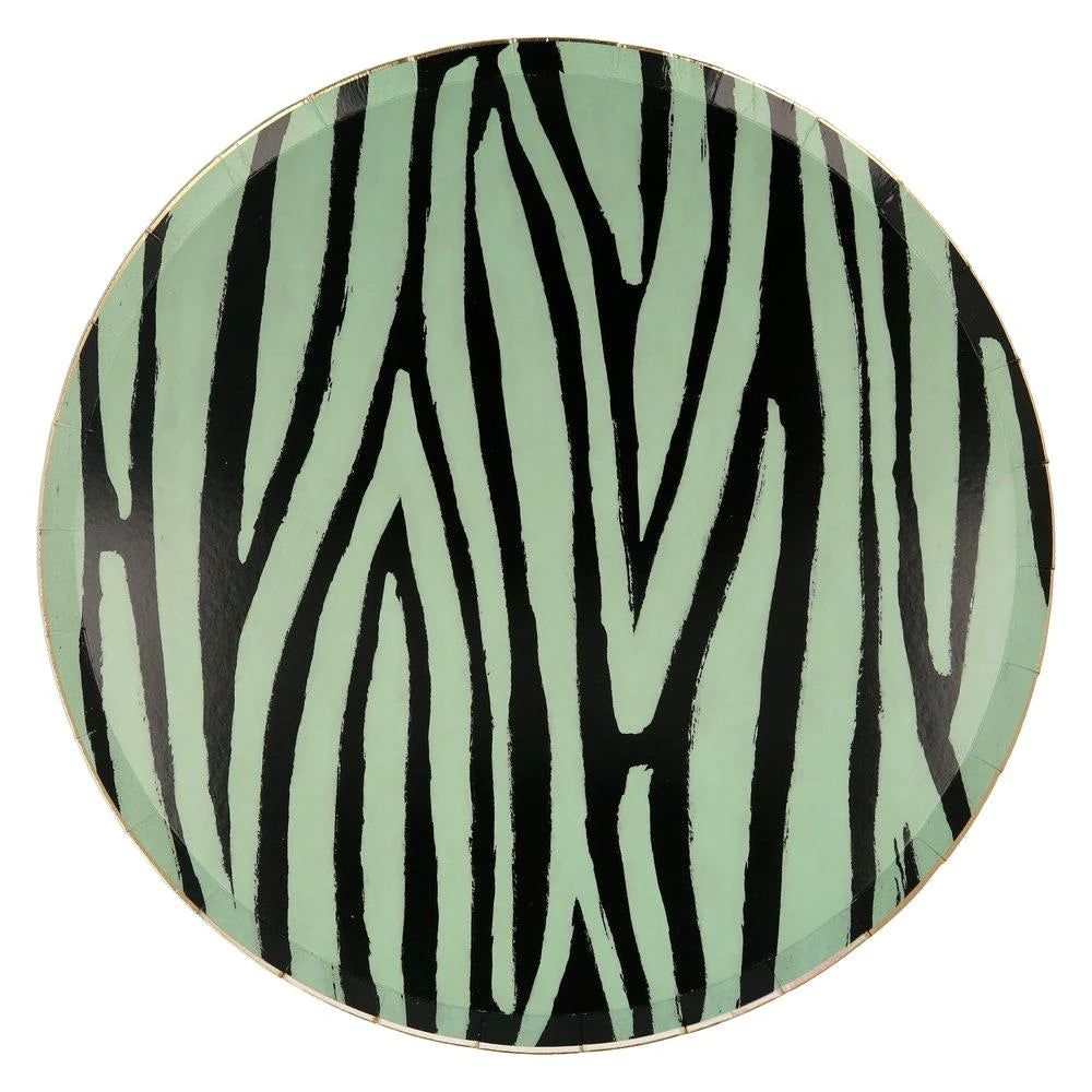 zebra print safari plate